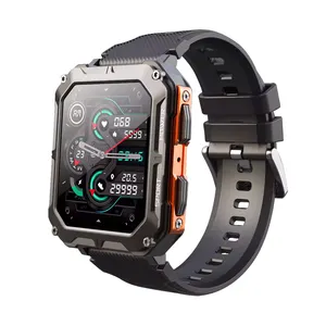 Relógio inteligente para homens, smartwatch inteligente IP68 com bateria grande para esportes ao ar livre, à prova d'água, com chamada Bt, 2024, grande capacidade, 380mAh