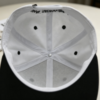 Casquette Snapback personnalisée à 6 panneaux, visière plate, bicolore noir et blanc, broderie 3D, style hip-hop, ajustable