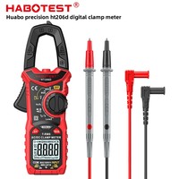 HABOTEST HT206D Clamp Meter Digital Presisi Tinggi AC/DC Multimeter Multifungsi CAT III 600V Nilai Keamanan 60A Arus AC