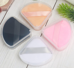 Label privé 6/8/12 pièces beauté doux grand flocage cosmétique bouffée de poudre ensemble lâche réglage Triangle velours bouffée de poudre - Product Image 5