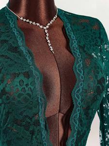 Đầm nữ xuân 2026 mới về - Kiểu dáng thanh lịch, gợi cảm, cổ V, ren, chân váy nhung, <span class=keywords><strong>mini</strong></span> - Product Image 6