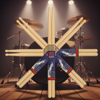 MUSO MA-18 Drumsticks aus amerikanischem Hickoryholz mit individuellem Logo, langlebig, Großpackung, 5A 5B 7A Schlaginstrumente