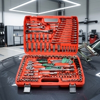 Jeu de clés à douilles de haute qualité 151 pièces en acier CR-V 1/4 3/8 1/2 avec cliquet pour réparation automobile, marque Bayley, garantie 1 an