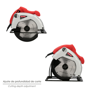 Sega circolare 1300 Watt. Lama da 185 mm. Taglio a Mitra con Regolatore di Profondità - Product Image 6