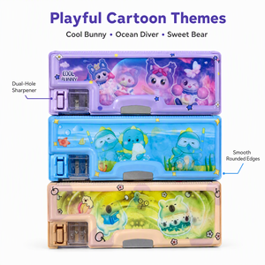 <span class=keywords><strong>Astuccio</strong></span> 3D Lenticolare per Bambini, Portamatite Multifunzionale in Plastica <span class=keywords><strong>con</strong></span> Temperino, Chiusura Magnetica, Grande Capacità - Product Image 4
