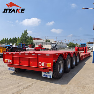 बिक्री के लिए नए 3 एक्सकल्स 150 टन फ्रंट लोडिंग डिचेबल गोज़ गर्दन नीचे अर्ध-ट्रेलर स्टील कम लोडर - Product Image 3