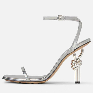 Large Size 44 Irregular High Heels Pumps Ankle Strap Single Band Sandals Summer Women's Spicy Girls High-heeled <b>Shoes</b> - Product Image 4