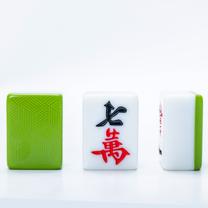 Hand Rolled Mahjong Tiles Melamine Green Large Medium Size For Home Chess Card Entertainment - Product Image 4