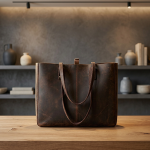 Pochette en cuir véritable pour femmes, écologique, légère, durable, grande capacité, imperméable, portable, fermeture éclair, bandoulière/porté croisé - Product Image 1