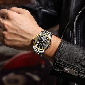 POEDAGAR 8051 Fashion Mechanical Men's Luminous Watches Top Brand Tourbillon Waterproof Luxury Sport <b>Automatic</b> Male <b>Wristwatches</b> - Product Image 2