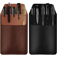 Étui à stylos en PU personnalisé HaoRan avec logo, sacs d'emballage pour stylos, organiseur de stylos, pochette pour crayons, étuis à crayons, pochette pour stylos faite à la main