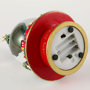 Gran oferta, decoración navideña, regalo artesanal, globo de nieve de Príncipe y árbol con Base de <span class=keywords><strong>tren</strong></span> giratoria - Product Image 4