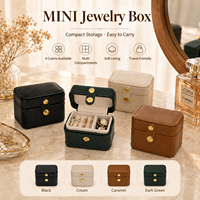 Boîte de voyage mini pour bijoux avec logo personnalisé, organisateur portable pour bagues et boucles d'oreilles, étui de rangement en velours, vente directe d'usine