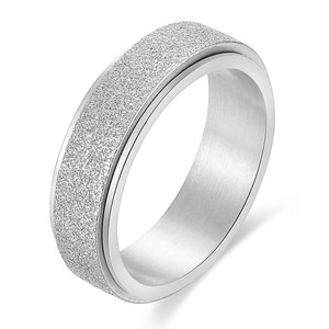 Bague rotative en acier inoxydable brossé 6MM multicolore, bijou simple pour homme, cadeau - Product Image 4