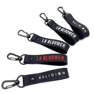 YYX gelang kustom gantungan kunci karet silikon Logo Lanyard gantungan kunci gelang silikon pemegang cincin kunci