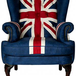 Sillón de tela al por mayor con respaldo de alas y botones, sillón de ocio <span class=keywords><strong>para</strong></span> el hogar con respaldo alto y brazos con la bandera de Inglaterra <span class=keywords><strong>para</strong></span> hotel - Product Image 5