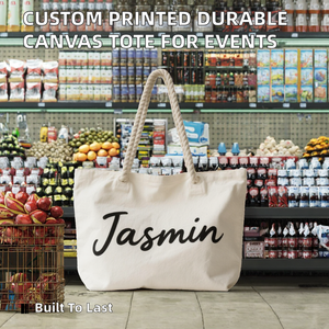 Hot Sell Huanze CUSTOM PRINTING Promotional Priced Durable <b>Mini</b> Heavy Shopping Blank Canvas Tote Bag for Wedding - Product Image 2