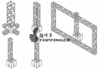 Topfinger 2026 Estructura de Aluminio para Iluminación de Escenario, Tipo G, 36x36" 24x24", Venta al por Mayor, Fabricada en EE. UU.