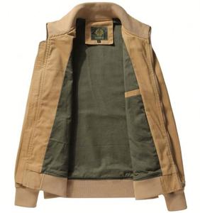 Mantel <span class=keywords><strong>Pilot</strong></span> Vintage pria, pakaian luar ruangan jaket Bomber pakaian jalanan untuk lelaki - Product Image 2