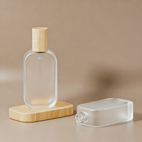 Bouteilles en verre rectangulaires personnalisées avec logo, bouchon à vis, pour lotion hydratante, emballage cosmétique vide, produits de soin de la peau, sérum