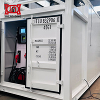 Conteneur-citerne autoportante de 40 pieds pour station-service mobile de carburant et d'essence