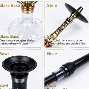 Cachimba Portátil Mini de Aleación de Aluminio al por Mayor con Accesorios y Cachimba de Vidrio con Espejo para Viajes - Product Image 6