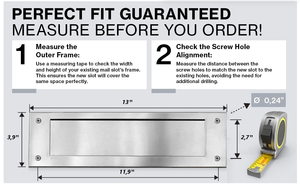 Buzón de Correo Autoadhesivo de Aluminio sin Perforación y Buzón de Cartas de Acero Inoxidable para Edificios, Buzones de Correo de Primera Calidad - Product Image 3