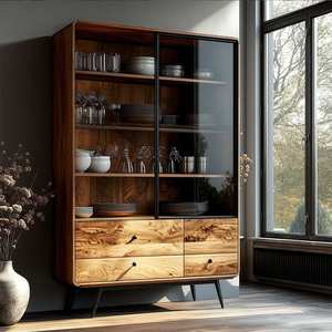 Meuble de Rangement en Bois Sur Mesure <span class=keywords><strong>Cabinet</strong></span> <span class=keywords><strong>Bar</strong></span> de Maison Mini <span class=keywords><strong>Bar</strong></span> Meuble à Vin Amovible - Product Image 6