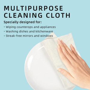 Lot de 6 chiffons de nettoyage de cuisine en coton et pulpe de bois, 70 % fibres de pulpe de bois, 30 % coton - Product Image 2