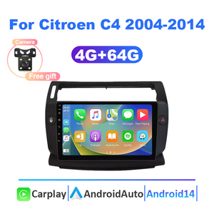 Récepteur stéréo GPS Navigation <span class=keywords><strong>Autoradio</strong></span> Carplay Android 14 OBD2 Mirror Link Amplificateur TV Citroën <span class=keywords><strong>C4</strong></span> C-Triomphe C-Quatre - Product Image 1