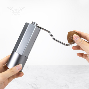 Moulin à café manuel personnalisé 5 étoiles avec broyeur en acier inoxydable et poignée incurvée HF-KCG040 PR - Product Image 3