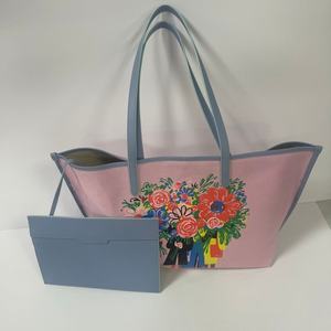 Sac fourre-tout en toile de coton écologique pour femmes sac de voyage réutilisable avec logo imprimé personnalisé avec motif de dessin animé imprimé par sublimation - Product Image 1