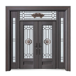 Puerta de Seguridad Exterior Inteligente para <span class=keywords><strong>el</strong></span> Hogar, Construcción de Acero Inoxidable, Prevención de Incendios, Diseño Único Art <span class=keywords><strong>Deco</strong></span> con Relieve 3D del Sudeste Asiático - Product Image 3