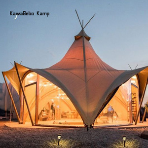 Kawagebo Kamp 6M, 4m ngoài trời PVC lớn khổng lồ Ấn Độ <span class=keywords><strong>Tipi</strong></span> <span class=keywords><strong>teepee</strong></span> kim tự tháp lều cho Đảng, glamping, đám cưới và các sự kiện - Product Image 6
