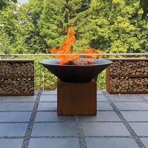 Nouvel arrivage : <span class=keywords><strong>Table</strong></span> de feu extérieure structure KD, barbecue <span class=keywords><strong>plancha</strong></span> pour jardin, patio, jardin arrière, pique-nique - Product Image 3