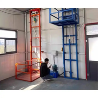 Plateforme de travail électrique à rail de guidage, capacité 500 kg - 1 tonne, petit élévateur de marchandises vertical hydraulique pour entrepôt, hauteur de levage 2-10 m