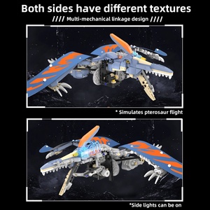 586 pièces engrenage mécanique ptérosaure blocs de construction modèle bricolage bionique <span class=keywords><strong>Cyborg</strong></span> dinosaure briques tringlerie Kit de Construction avec lumières - Product Image 4