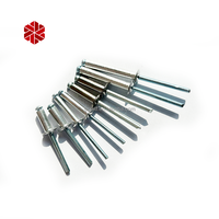 Rivet aveugle à tirage central en acier inoxydable SS304 de qualité taïwanaise, type ouvert, argenté, pour métal