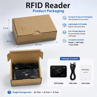 Lector de Escritorio USB RFID Plug and Play, Lector de Tarjetas de Identificación RFID sin Contacto, Lector de Tarjetas de Control de Acceso