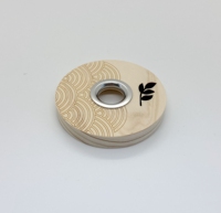 Couvercle de diffuseur en bois de tranche de bois de gravure profonde de couleur naturelle pour bouteille d'huile de diffuseur