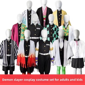 Costume de <span class=keywords><strong>cosplay</strong></span> Demon Slayer pour adulte, ensemble complet de tenue bidimensionnelle - <span class=keywords><strong>Kamado</strong></span> <span class=keywords><strong>Tanjiro</strong></span> et Nezuko en polyester pour hommes - Product Image 2