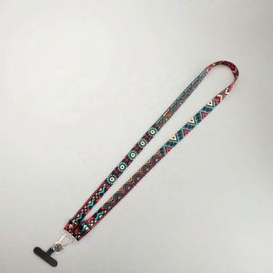 Wholesale <b>Polyester</b> Retro Style Adjustable Phone <b>Lanyard</b> Strap with Hanging Chain Pattern Crossbody Phone Strap - Product Image 4