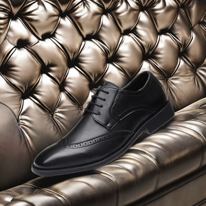 Zapatos de Vestir para <span class=keywords><strong>Hombre</strong></span>, Transpirables, con Cierre Deslizante, Diseño Sólido, de Cuero Auténtico, para Todas las Temporadas - Product Image 2