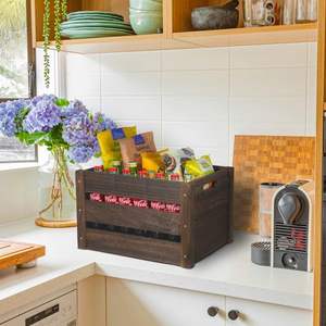 <span class=keywords><strong>Caisse</strong></span> <span class=keywords><strong>en</strong></span> bois rustique faite à la main avec poignées Grandes caisses <span class=keywords><strong>en</strong></span> bois durables pour boîte <span class=keywords><strong>en</strong></span> bois d'affichage - Product Image 5