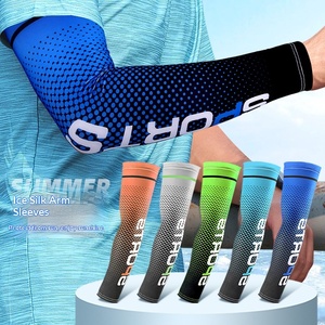 Cooling Summer Unisex Arm <strong>Sleeves</strong> Thin Anti-Light UV Protection Ice Silk Breathable Elastic Sports Outdoor Running Cycling - Product Image 2