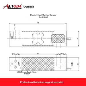 Ouluda AT8503 <span class=keywords><strong>Sensor</strong></span> Gaya Titik Tunggal <span class=keywords><strong>Load</strong></span> <span class=keywords><strong>Cell</strong></span> 60kg Akurasi Tinggi 0.03% Timbangan Elektronik untuk Pengemasan - Product Image 4