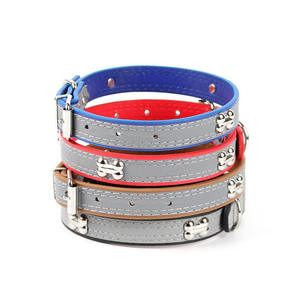 <span class=keywords><strong>Collar</strong></span> de perro acolchado de cuero Pu fuerte personalizado 2024 <span class=keywords><strong>Collar</strong></span> de mascota reflectante vegano <span class=keywords><strong>Collar</strong></span> de gato ajustable impermeable - Product Image 1