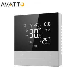 Avatto tuya Wifi 2/4 Ống Quạt cuộn dây thông minh nhiệt làm việc với Alexa Google nhà cho HVAC sưởi ấm & làm mát