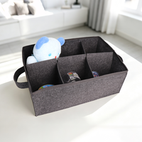 Boîte de rangement pour vêtements en feutre avec séparateurs amovibles, multi-compartiments, portable, écologique, durable, organisateur de bureau, sous-vêtements