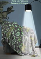 Couverture en vison polaire super douce et chaude, motif de dinosaure, brille dans le noir, personnalisée pour l'hiver, noël, pour la maison